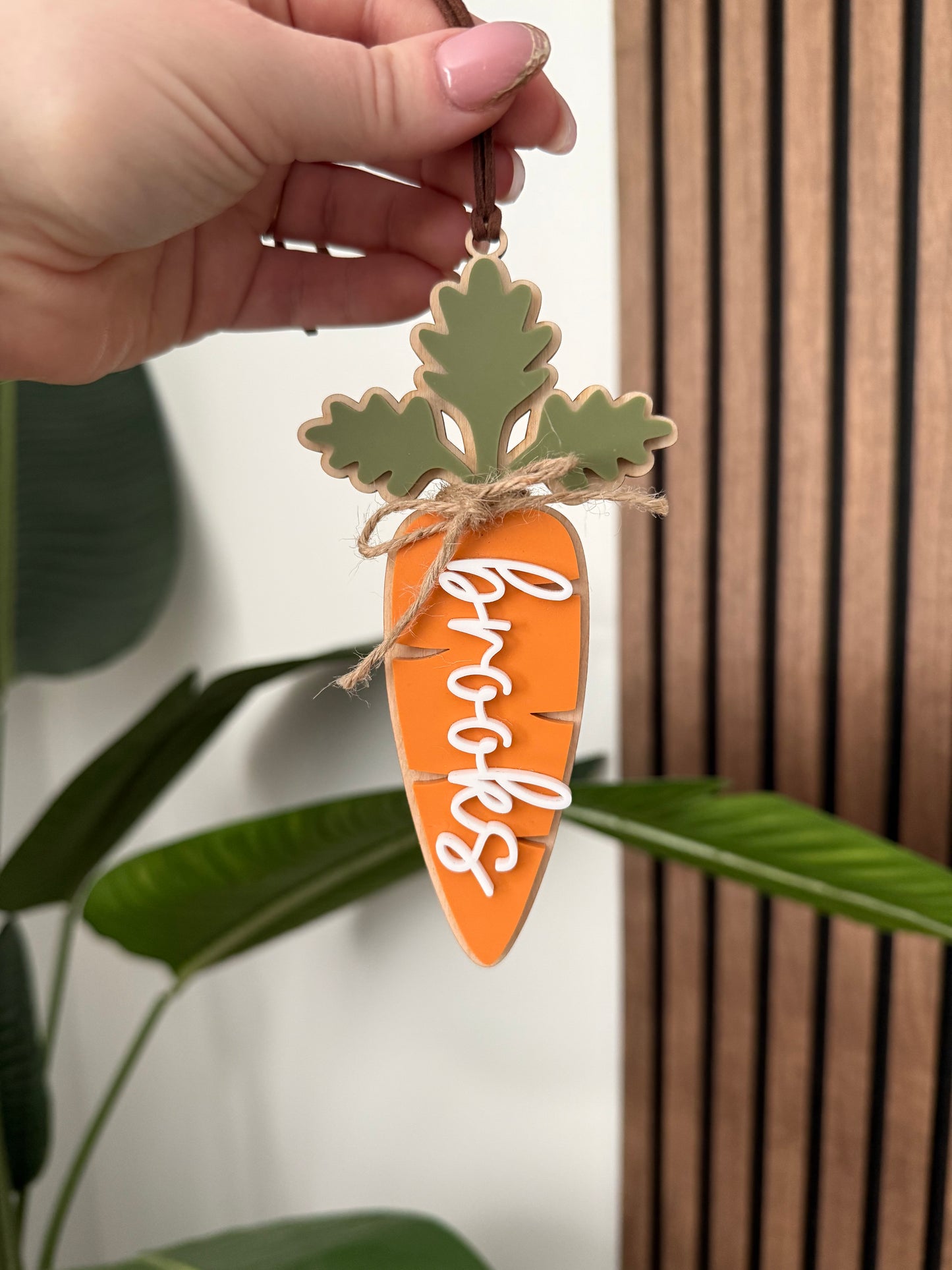 Carrot Easter Name Tag