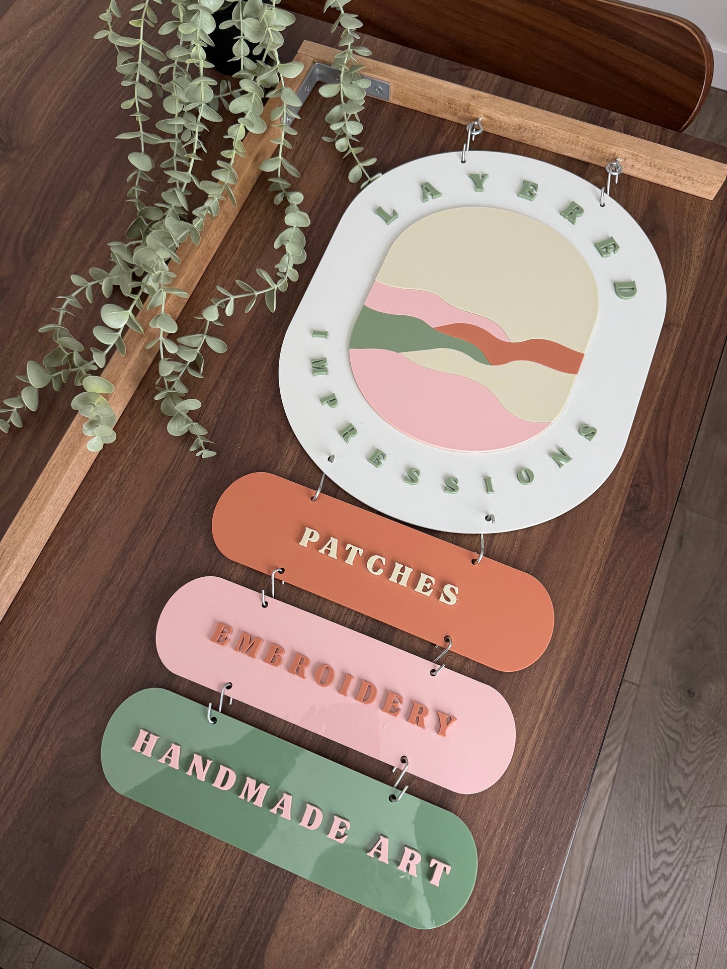 Acrylic Hanging Logo Sign 11"