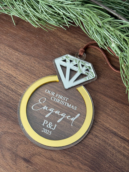 Engagement / Wedding Ring Acrylic Ornament