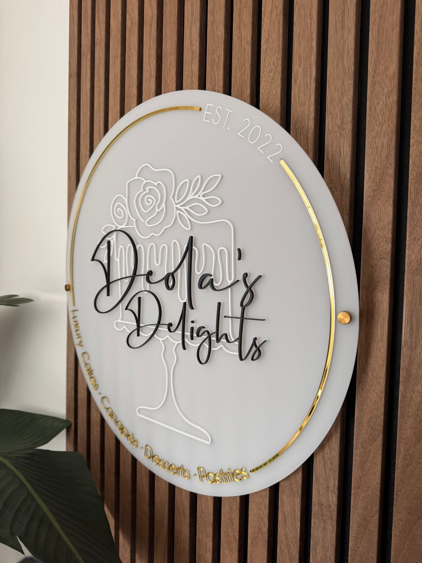 Acrylic Round Logo Sign