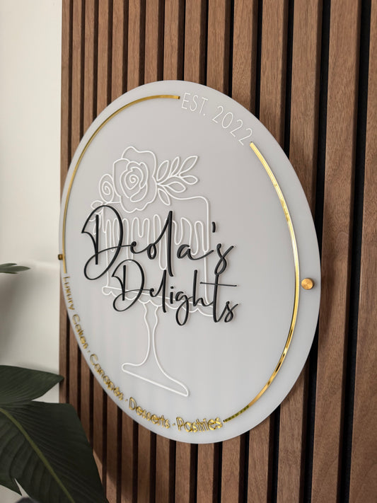 Acrylic Round Logo Sign