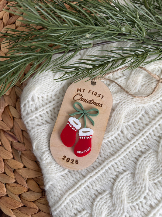 Baby Bootie Oval Ornament