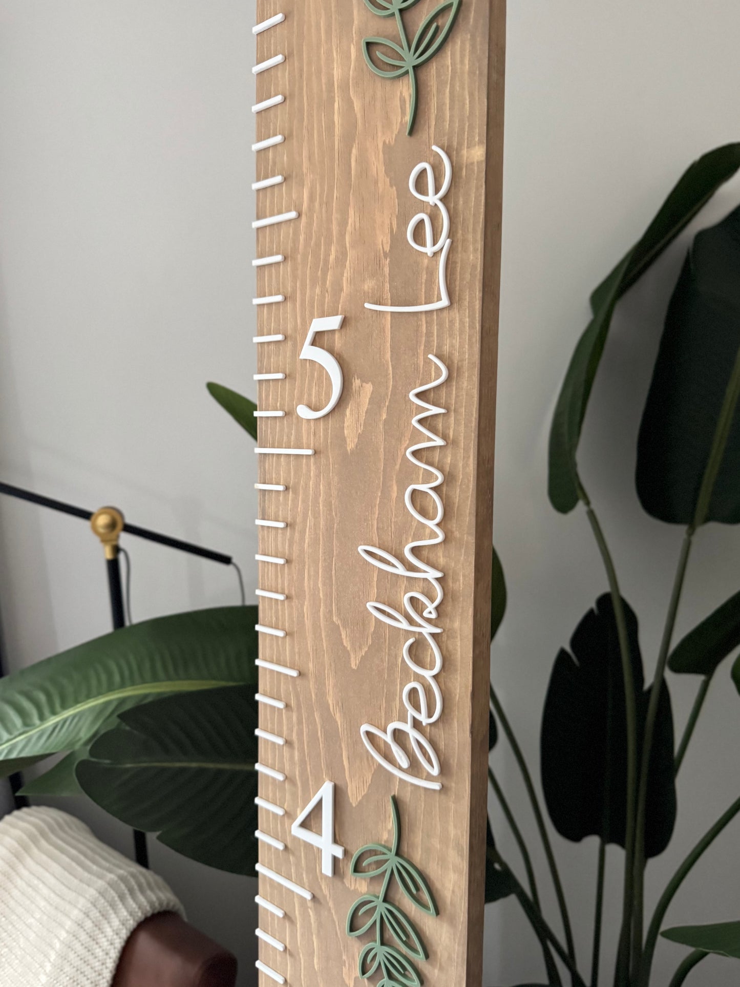 Wooden Growth Ruler - Leaf