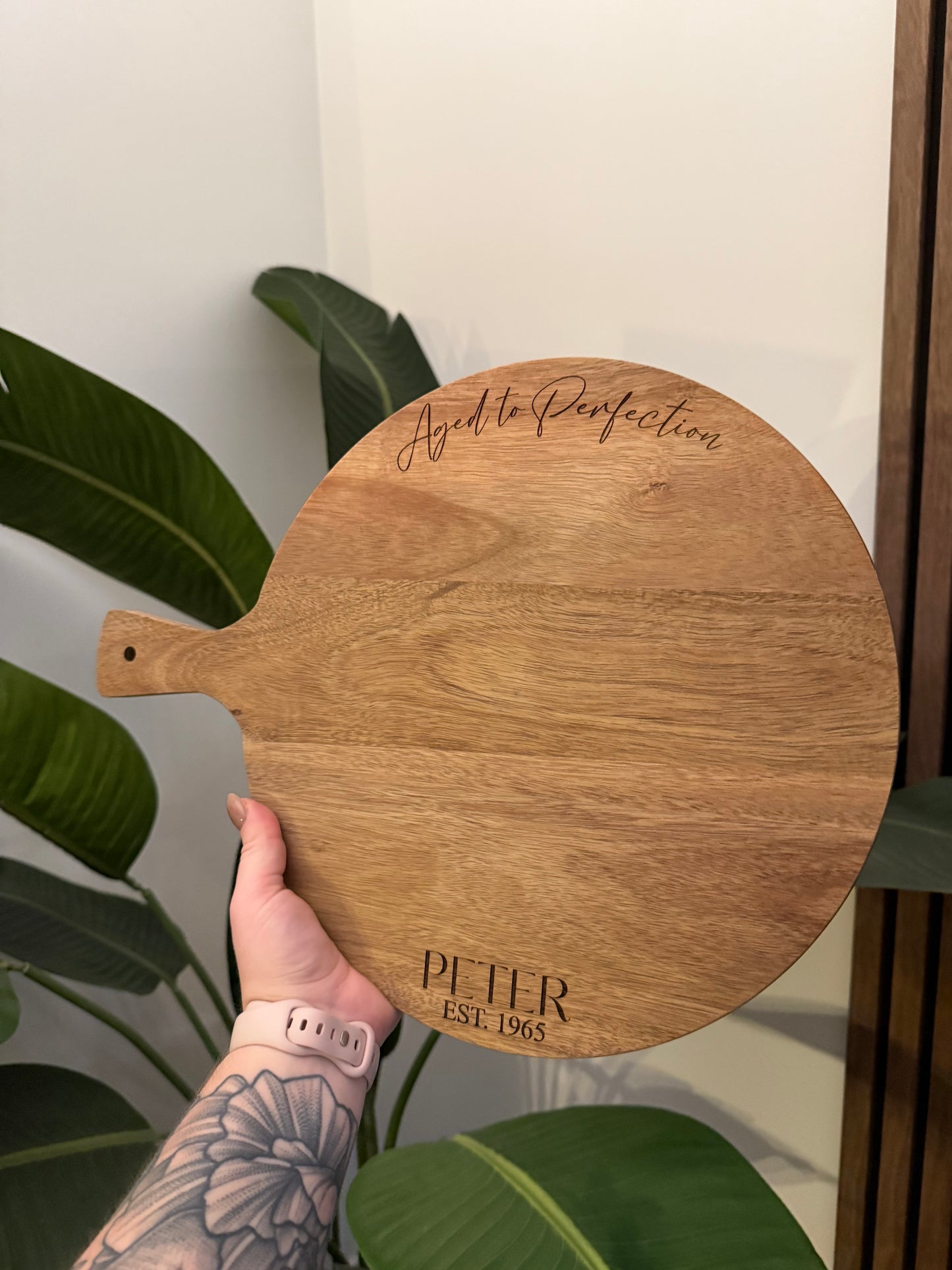 Round Acacia Serving Board - Custom
