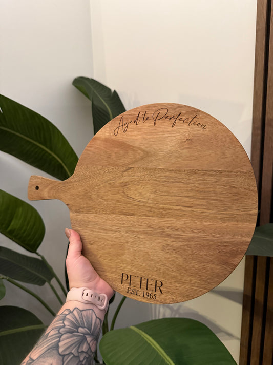 Round Acacia Serving Board - Custom