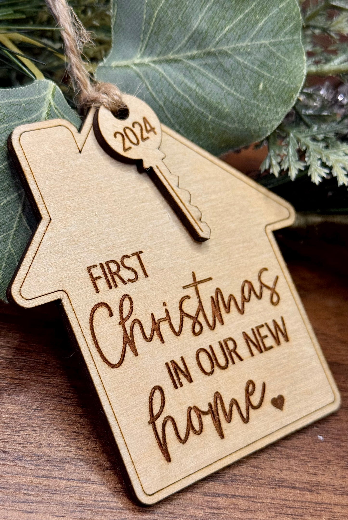 Wooden Ornament - First Christmas in our New Home