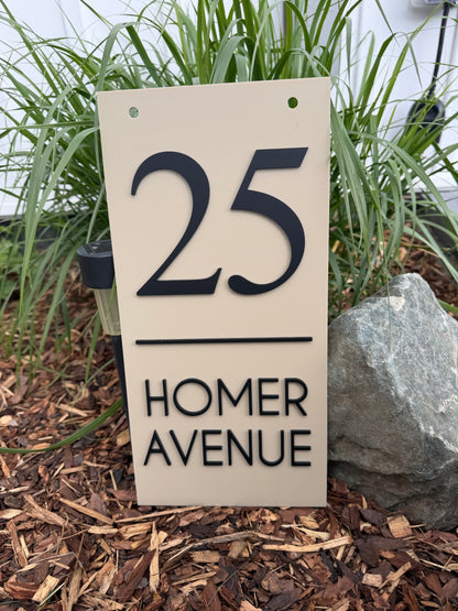 Modern Acrylic Address Sign
