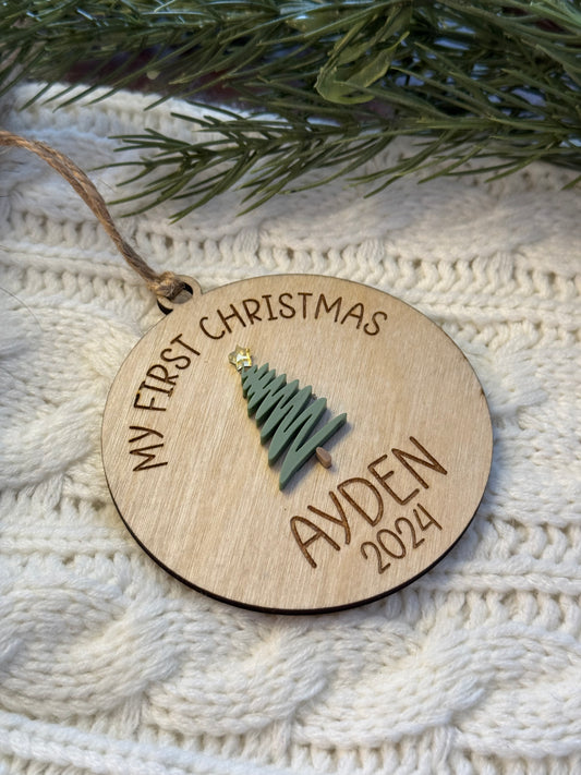 Wooden Ornament - My First Christmas