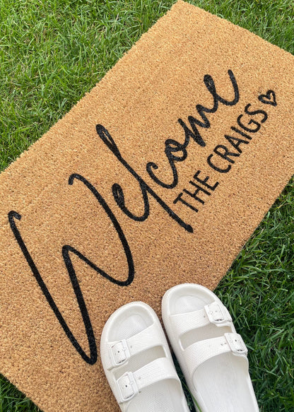 Doormat - Welcome Family Name
