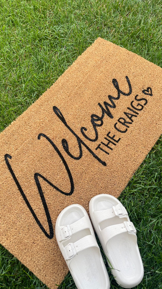 Doormat - Welcome Family Name
