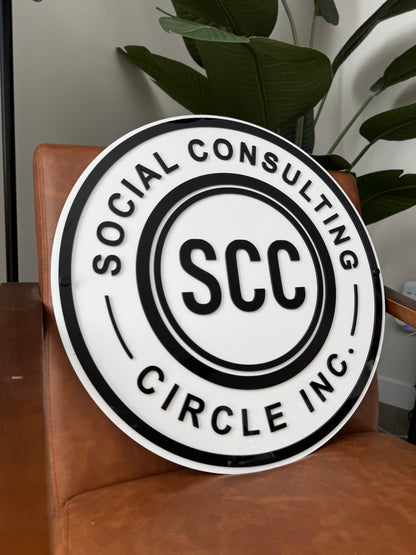 Acrylic Round Logo Sign