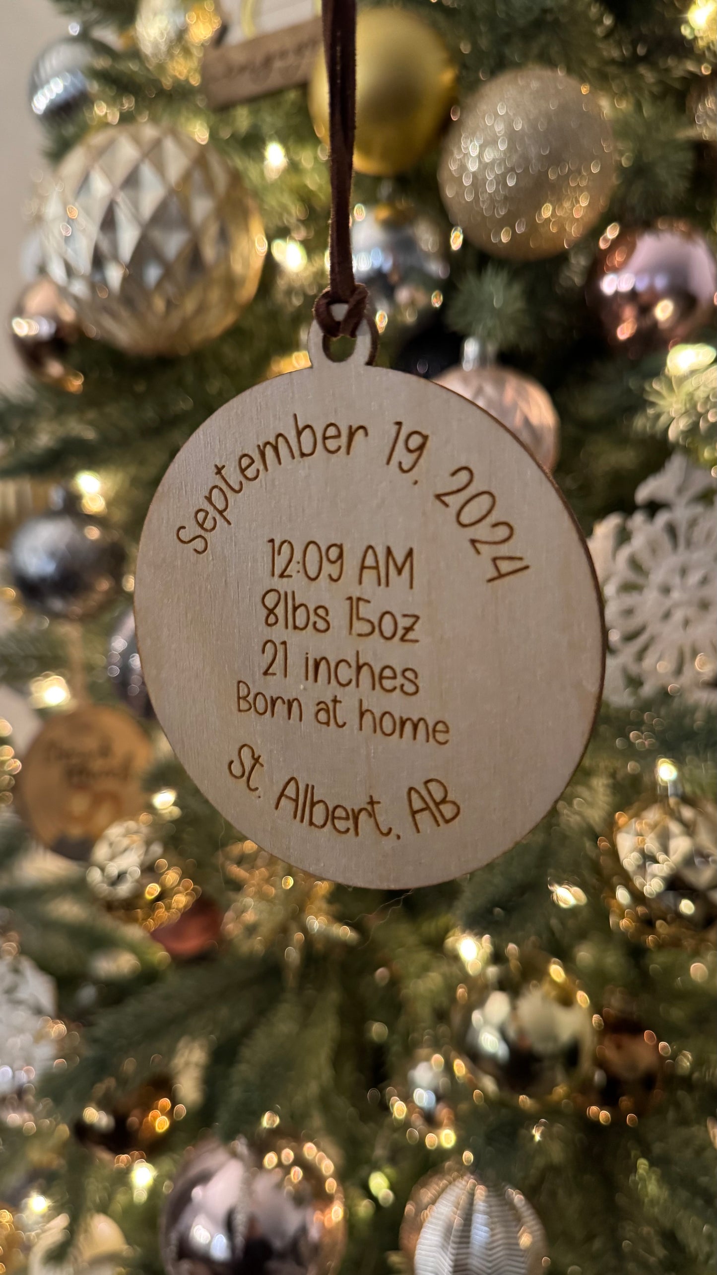 Wooden Ornament - My First Christmas