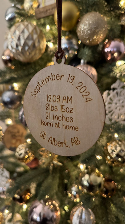Wooden Ornament - My First Christmas