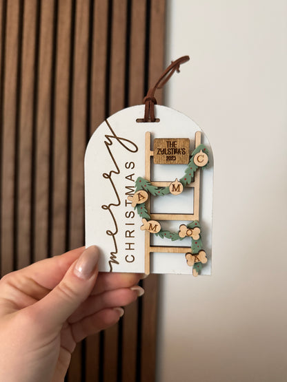 Family Christmas Ladder Ornament