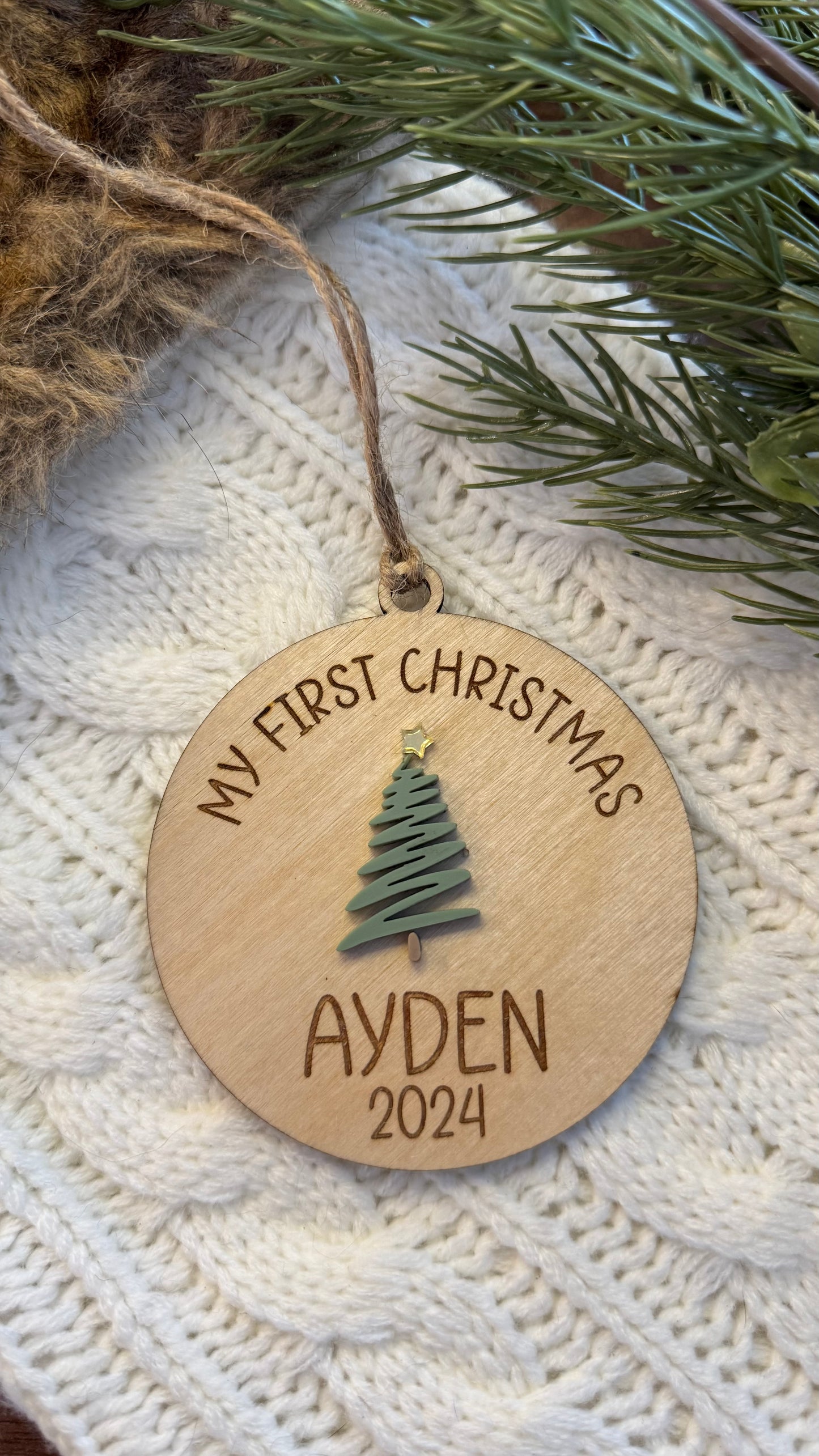 Wooden Ornament - My First Christmas