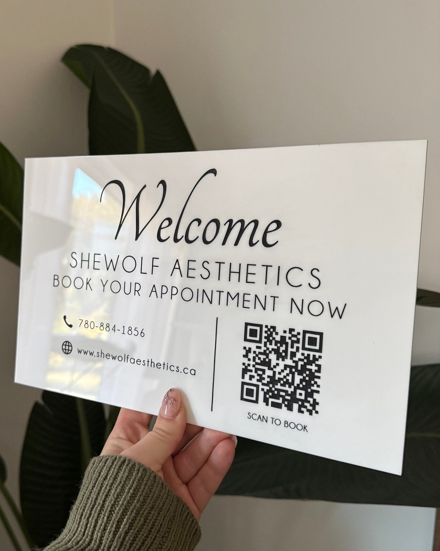 Welcome QR Business Sign