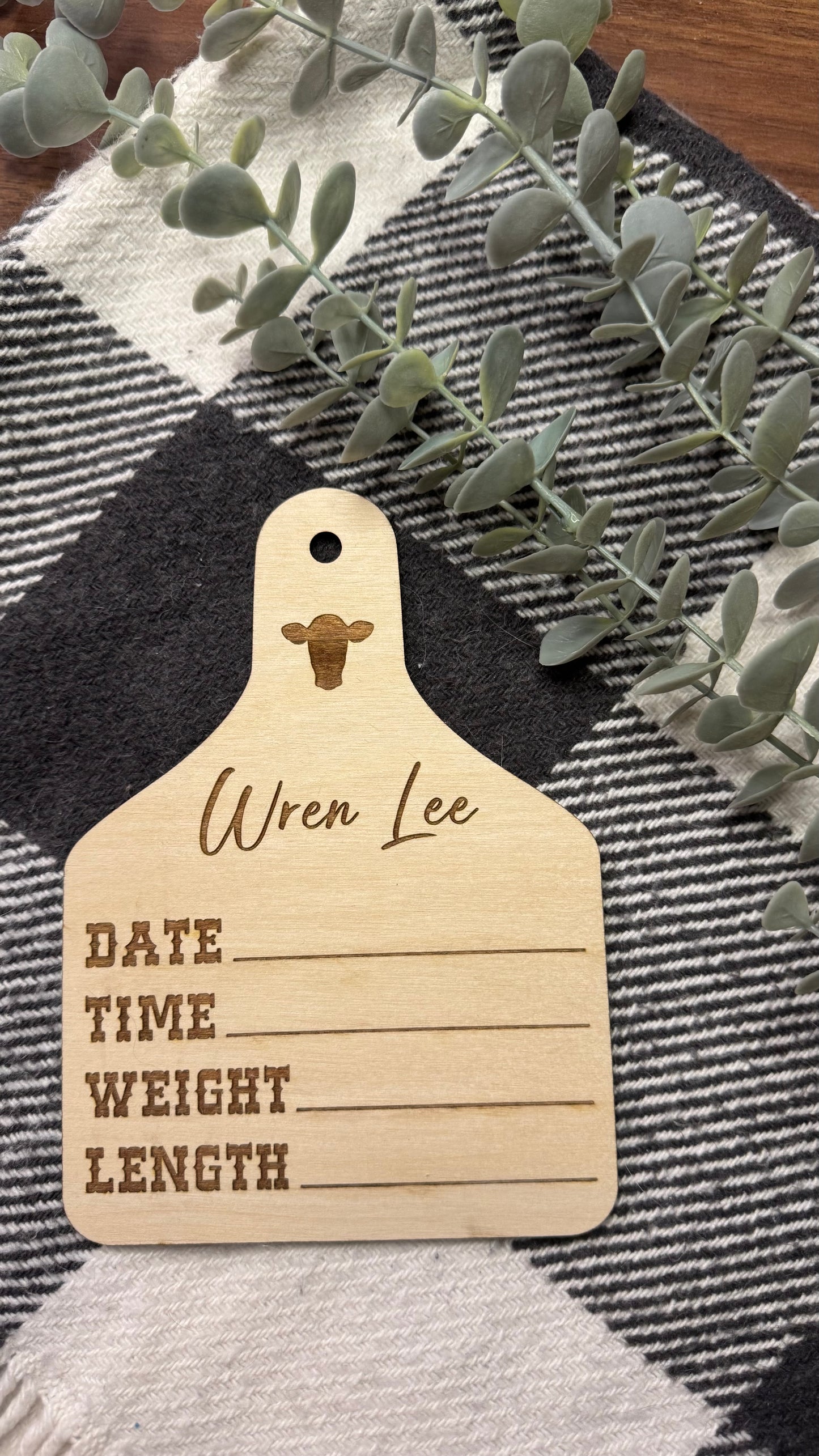 Name Announcement - Cow Tag