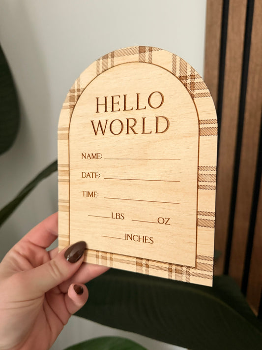 Plaid Birth Stats / Name Announcement