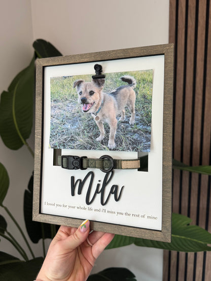Pet Collar Memorial Sign - Photo Clip