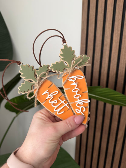 Carrot Easter Name Tag