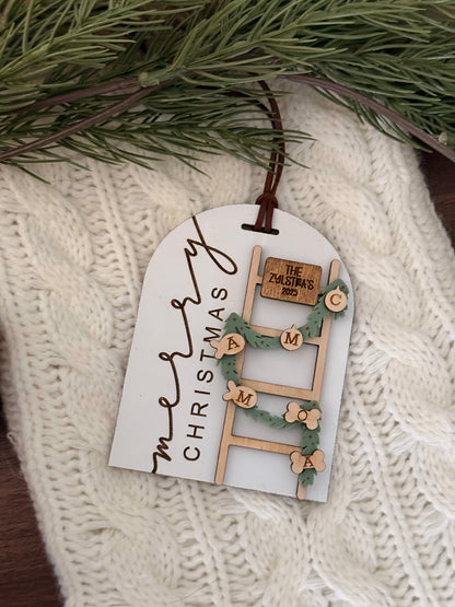 Family Christmas Ladder Ornament