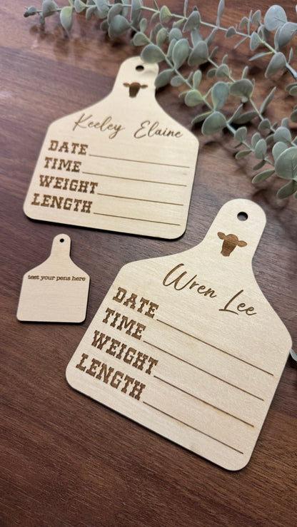 Name Announcement - Cow Tag