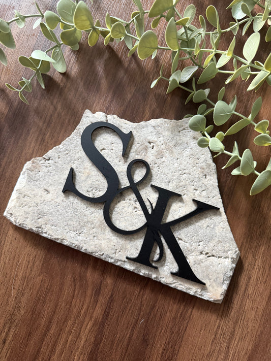 Acrylic Initial Monogram: DIY Wedding Centerpieces