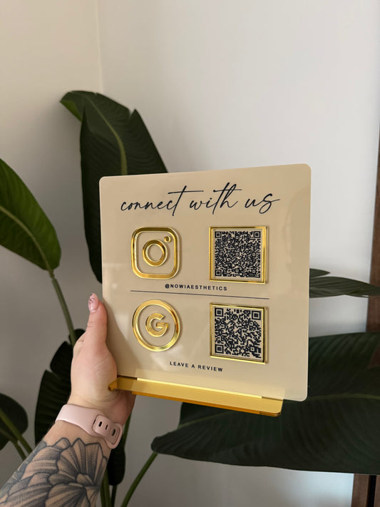 Acrylic Sign - Connect with us