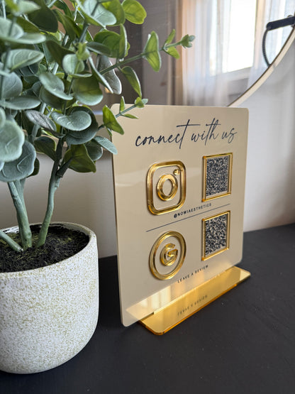 Acrylic Sign - Connect with us