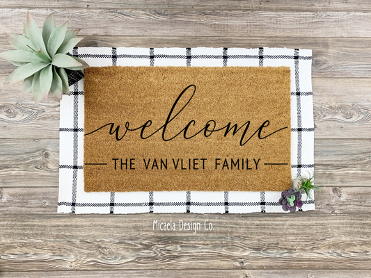 Doormat - Welcome Family