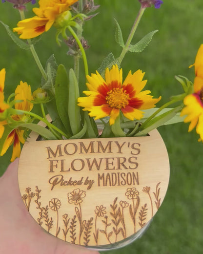 Mason Jar Lid Flower Holder