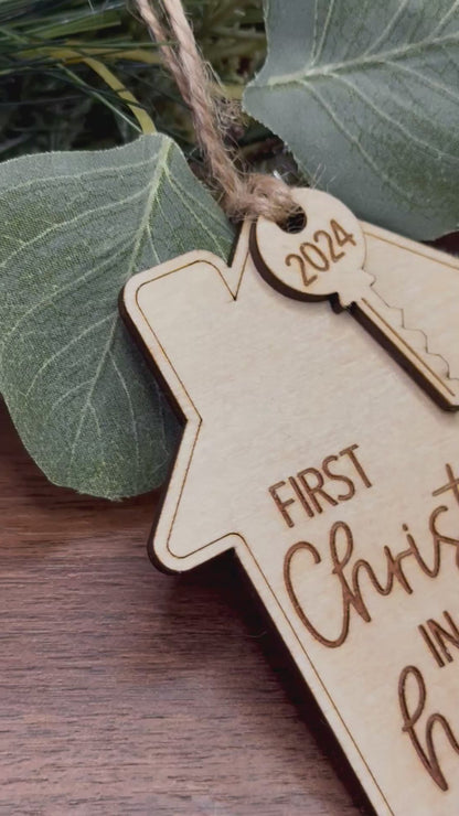 Wooden Ornament - First Christmas in our New Home