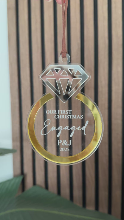 Engagement / Wedding Ring Acrylic Ornament
