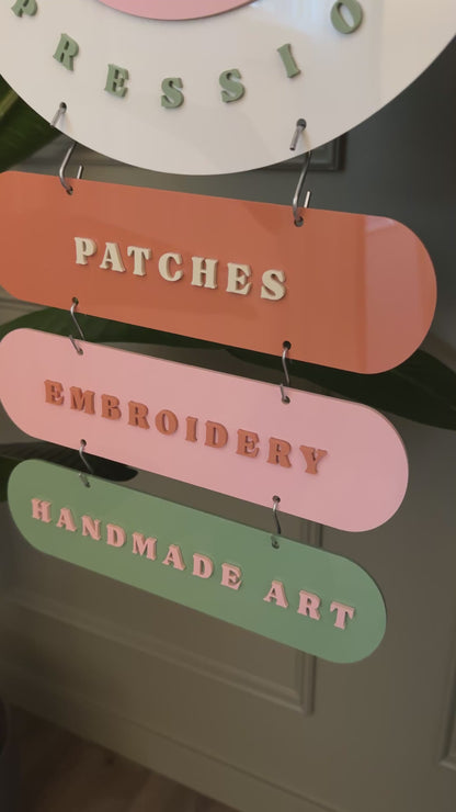 Acrylic Hanging Logo Sign 11"
