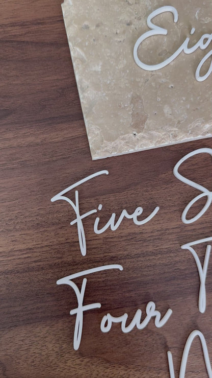 Wedding DIY Table Number