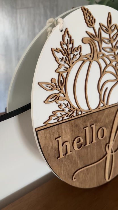 Hello Fall Door Sign
