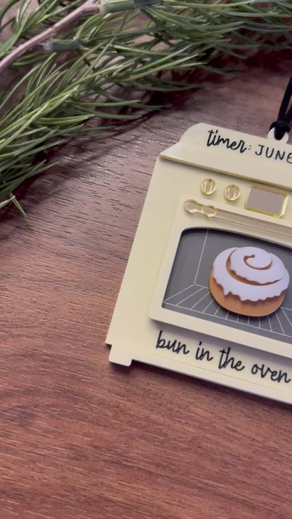 Acrylic Ornament - Bun in the Oven