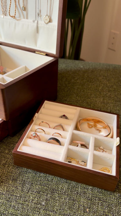 Personalized Black Walnut Jewelry Box