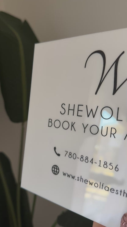 Welcome QR Business Sign
