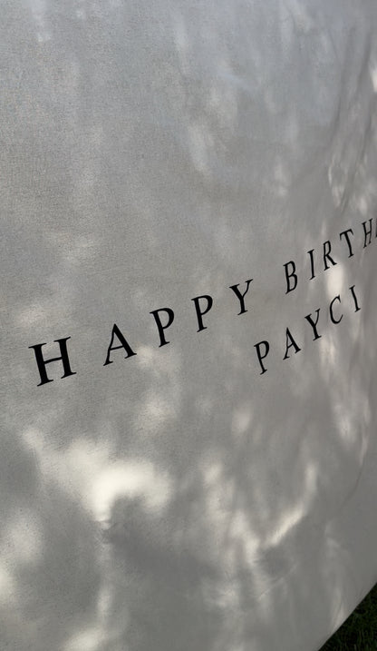 Linen Birthday Banner
