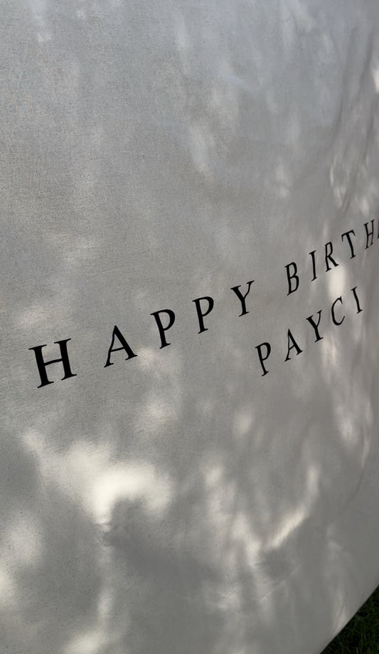 Linen Birthday Banner