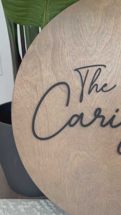 Wedding Family Name Sign