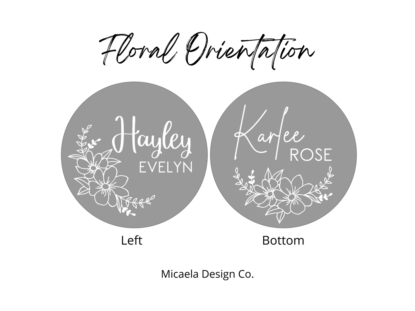 Sign - Floral Nursery Round