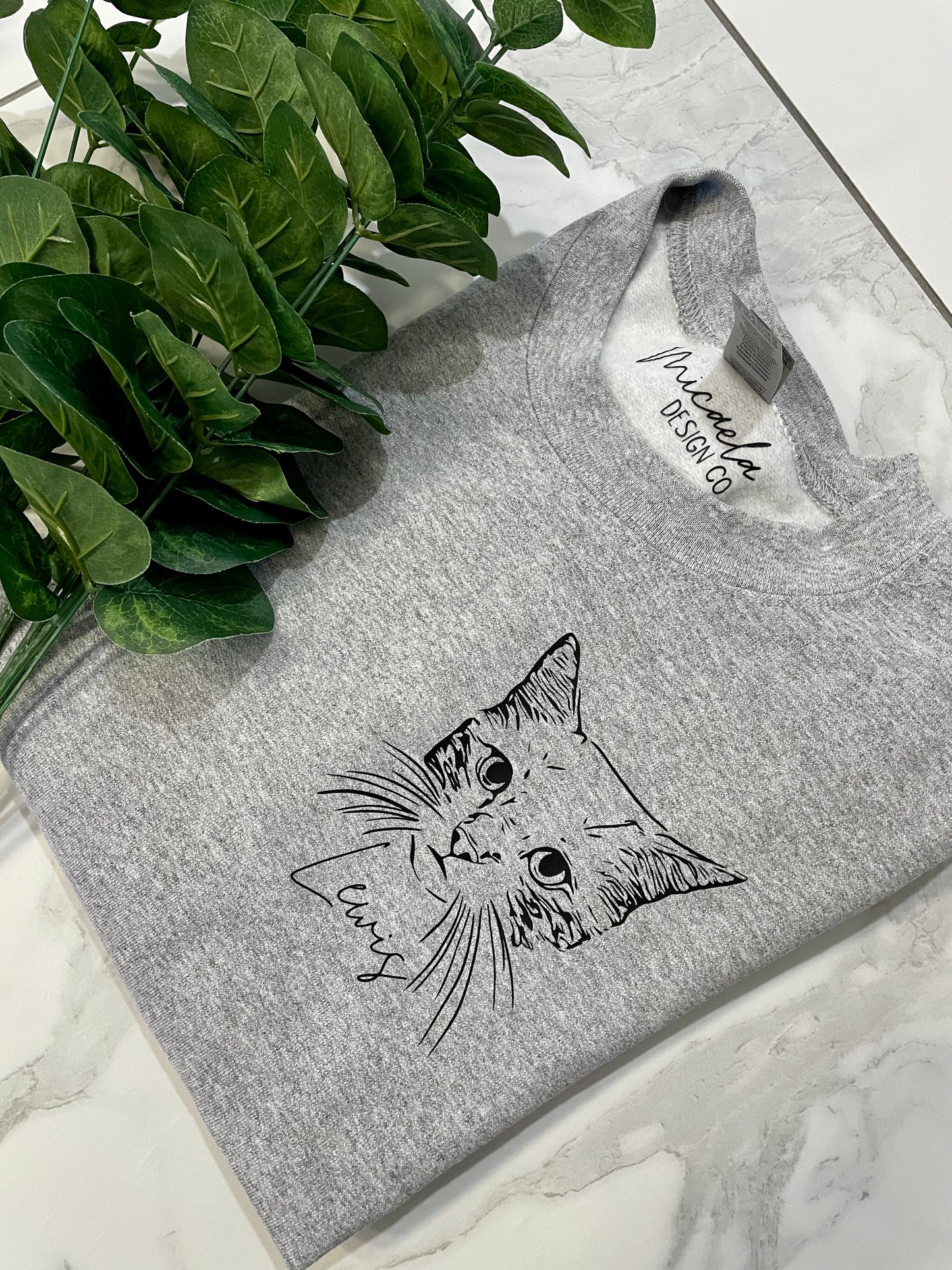 Crewneck Sweater - Custom Hand-drawn Pet