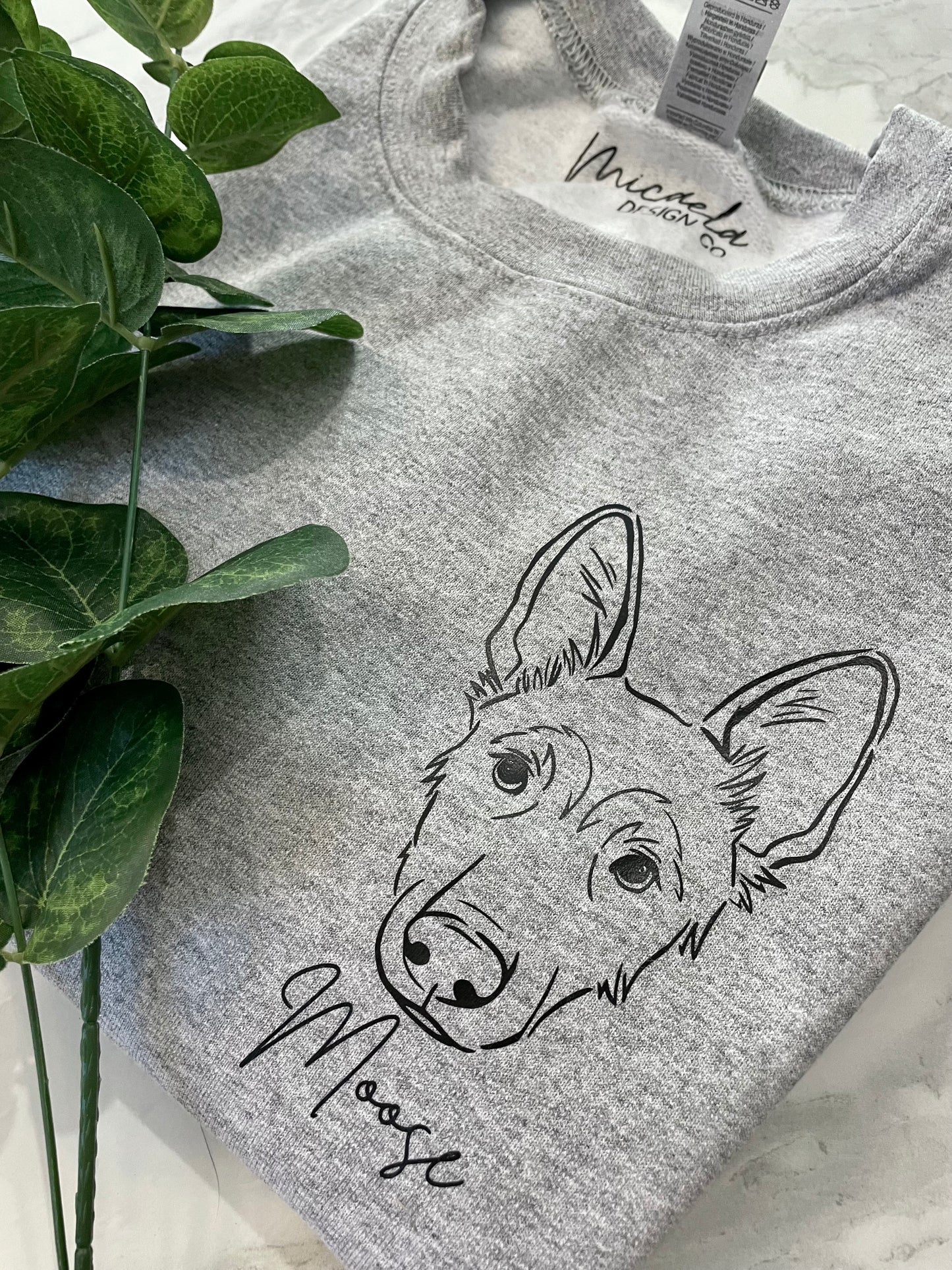 Crewneck Sweater - Custom Hand-drawn Pet