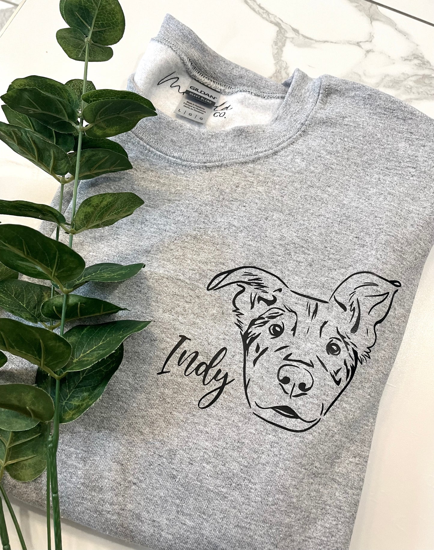 Crewneck Sweater - Custom Hand-drawn Pet