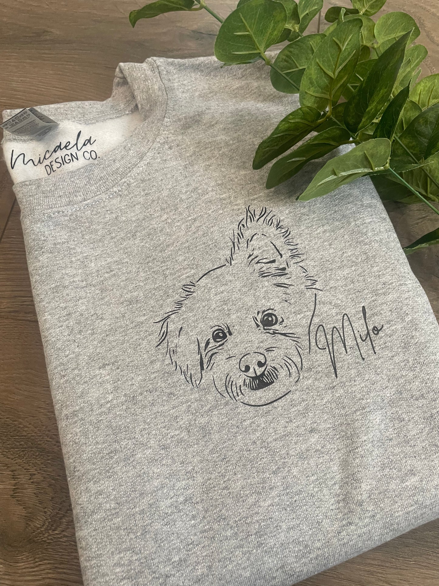 Crewneck Sweater - Custom Hand-drawn Pet