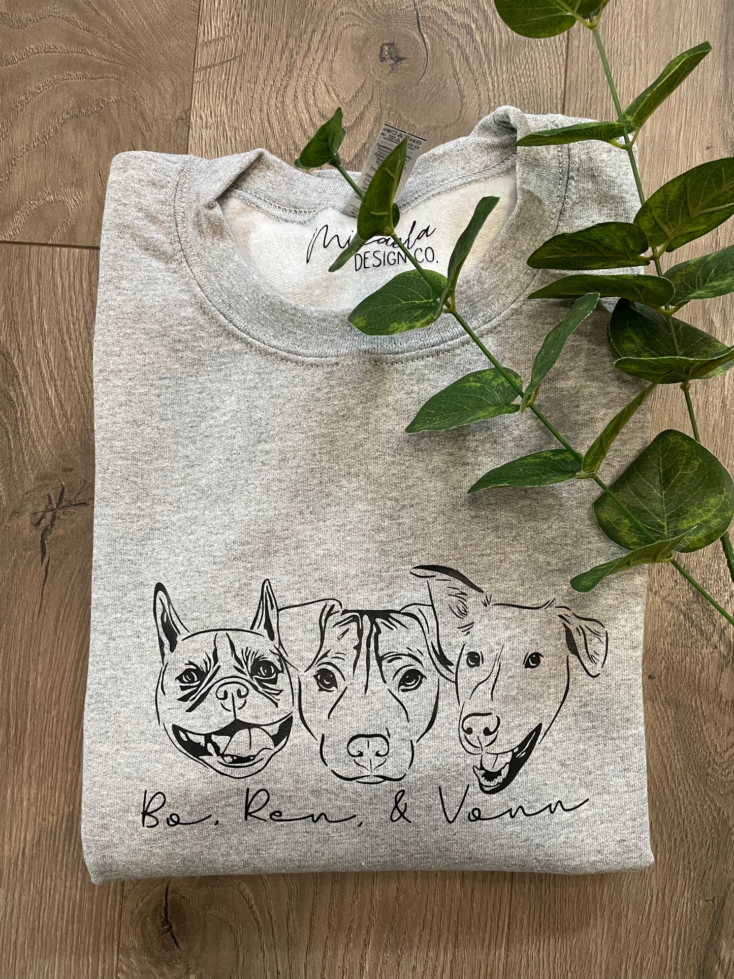 Crewneck Sweater - Custom Hand-drawn Pet