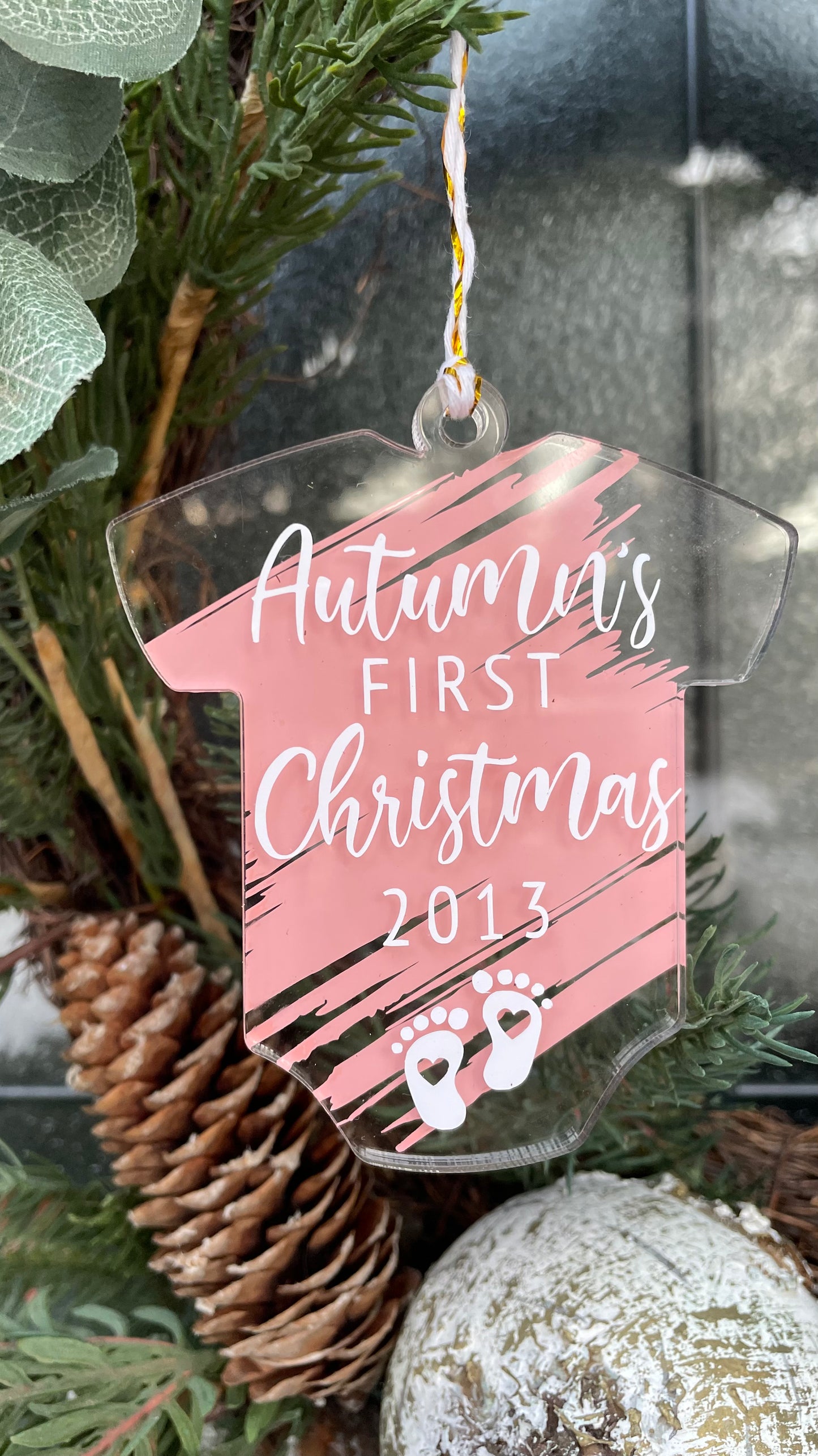 Ornament - Baby's First Christmas Onesie