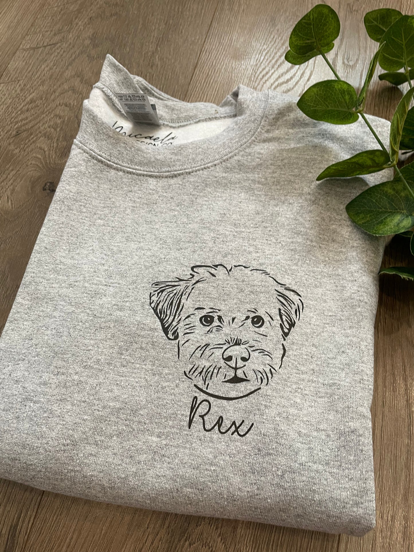 Crewneck Sweater - Custom Hand-drawn Pet